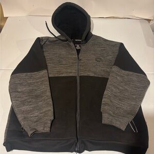 Akademiks Men’s Size 4XL Full Zip Fleece Lined Hoodie Gray Black